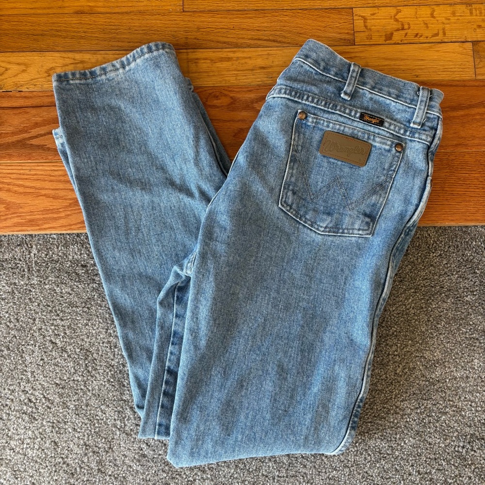 Wrangler Men’s Light Blue Denim Bootcut Jeans 36x32